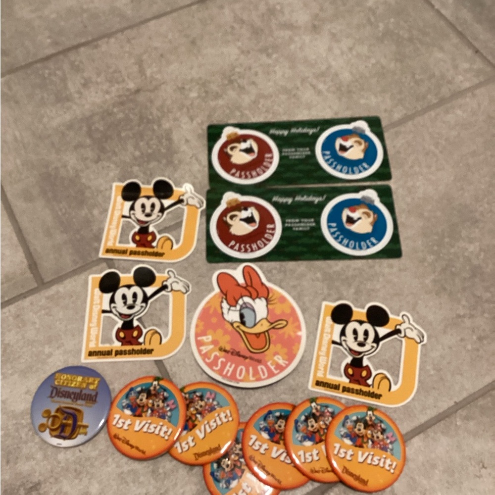 15 Disney Passholder and Visit  Magnets and buttons